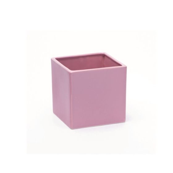 CUBO CERAMICA ROSA