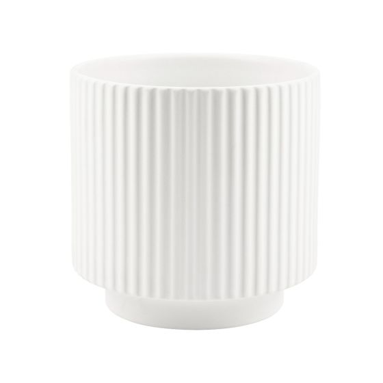 CILINDRO RIGATO CERAMICA BIANCO