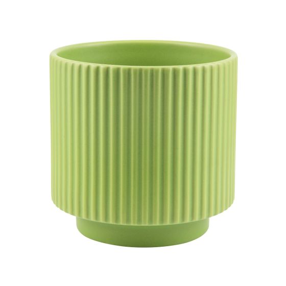 CILINDRO RIGATO CERAMICA VERDE MELA