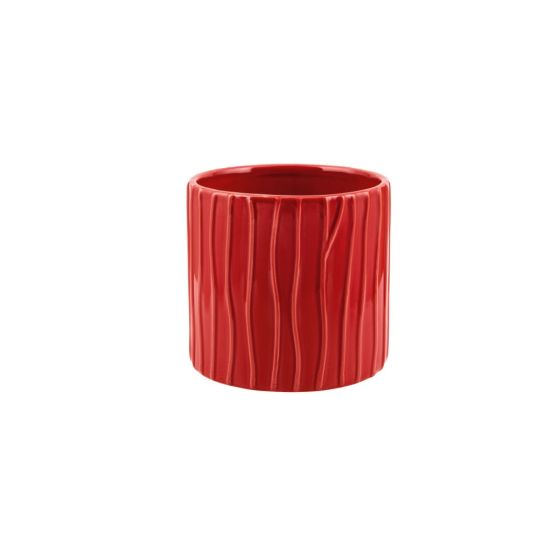 CILINDRO RIGATO CERAMICA ROSSO
