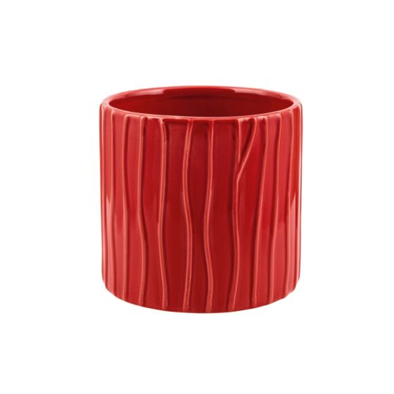 CILINDRO RIGATO CERAMICA ROSSO