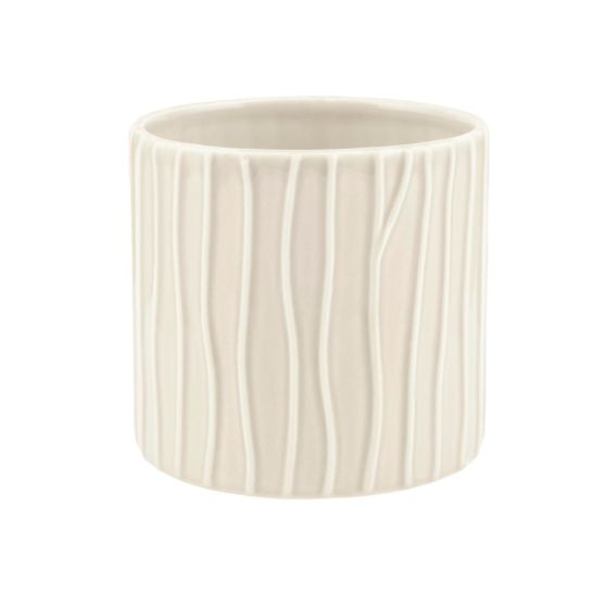 CILINDRO RIGATO CERAMICA AVORIO