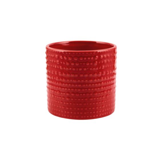 CILINDRO PUNTINATO CERAMICA ROSSO