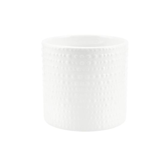 CILINDRO PUNTINATO CERAMICA BIANCO