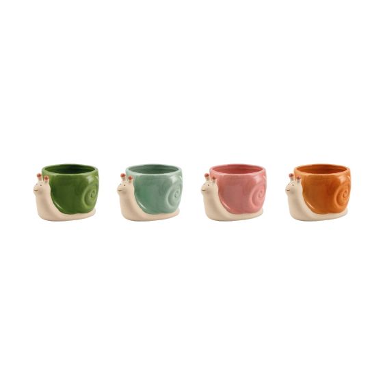 VASO LUMACA CERAMICA 4 COLORI ASS.