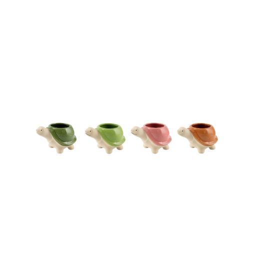 VASO TARTARUGA CERAMICA 4 COLORI ASS