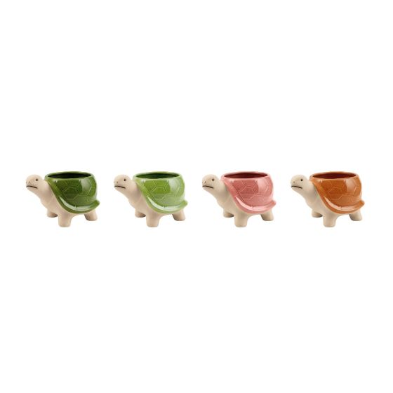 VASO TARTARUGA CERAMICA 4 COLORI ASS