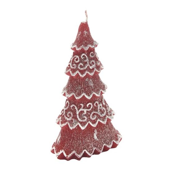 ALBERO 3 NATALE GRANDE ROSSO GLITTER