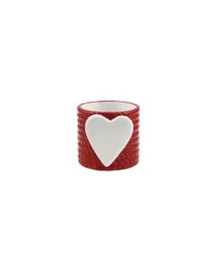 VASO CERAMICA CUORE BIANCO