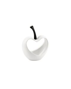 VASO CERAMICA CILIEGIA CUORE BIANCO