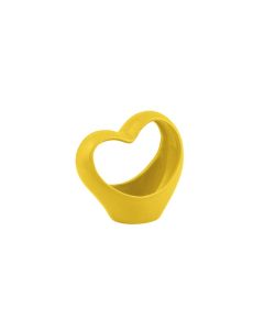 VASO CERAMICA CUORE GIALLO