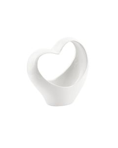 VASO CERAMICA CUORE BIANCO
