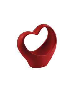 VASO CERAMICA CUORE ROSSO