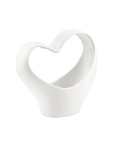 VASO CERAMICA CUORE BIANCO