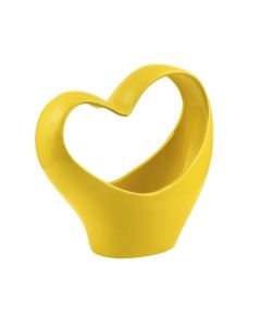 VASO CERAMICA CUORE GIALLO