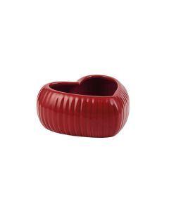 VASO CERAMICA CUORE ROSSO