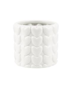CILINDRO CERAMICA CUORE BIANCO