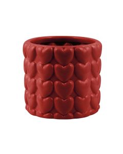 CILINDRO CERAMICA CUORE ROSSO