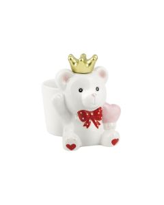 VASO CERAMICA ORSETTO CON FIOCCO