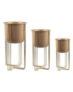 SET 3PZ PORTAPIANTA SUGHERO