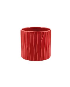 CILINDRO RIGATO CERAMICA ROSSO