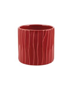 CILINDRO RIGATO CERAMICA ROSSO