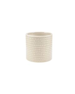 CILINDRO PUNTINATO CERAMICA AVORIO