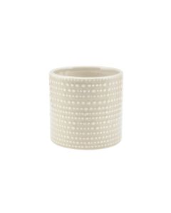CILINDRO PUNTINATO CERAMICA AVORIO