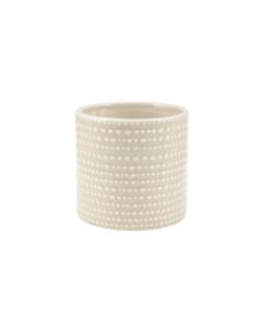 CILINDRO PUNTINATO CERAMICA AVORIO