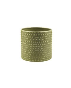CILINDRO PUNTINATO CERAMICA VERDE