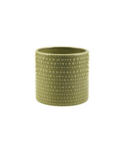 CILINDRO PUNTINATO CERAMICA VERDE
