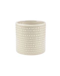 CILINDRO PUNTINATO CERAMICA AVORIO