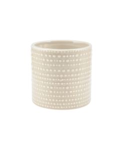 CILINDRO PUNTINATO CERAMICA AVORIO
