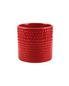 CILINDRO PUNTINATO CERAMICA ROSSO