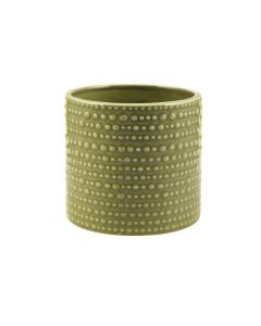 CILINDRO PUNTINATO CERAMICA VERDE
