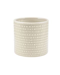 CILINDRO PUNTINATO CERAMICA AVORIO