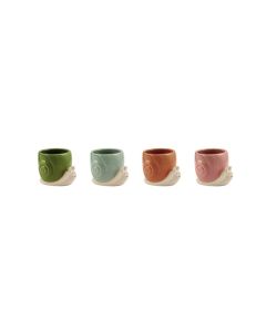 VASO LUMACA CERAMICA 4 COLORI ASS.