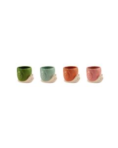 VASO LUMACA CERAMICA 4 COLORI ASS.