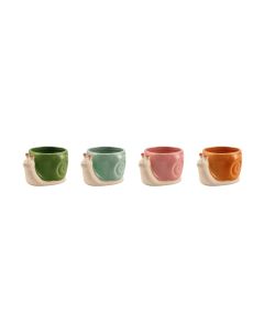 VASO LUMACA CERAMICA 4 COLORI ASS.