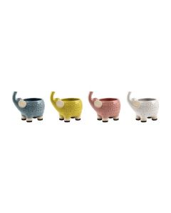 VASO ELEFANTE CERAMICA 4 COLORI ASS.