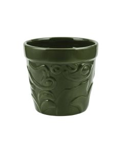 VASO NATALE CERAMICA VERDE
