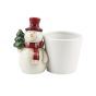 VASO CERAMICA PUPAZZO  DI NEVE