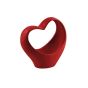 VASO CERAMICA CUORE ROSSO