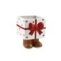 CUBO FIOCCO CERAMICA C/PIEDINI BIANC