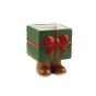 CUBO FIOCCO CERAMICA C/PIEDINI VERDE