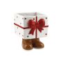 CUBO FIOCCO CERAMICA C/PIEDINI BIANC