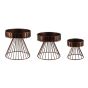 PORTAPIANTA METALLO BRONZO SET 3 PZ.