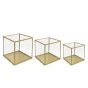 SET 3PZ TERRARIUM CUBO VETRO/METALLO