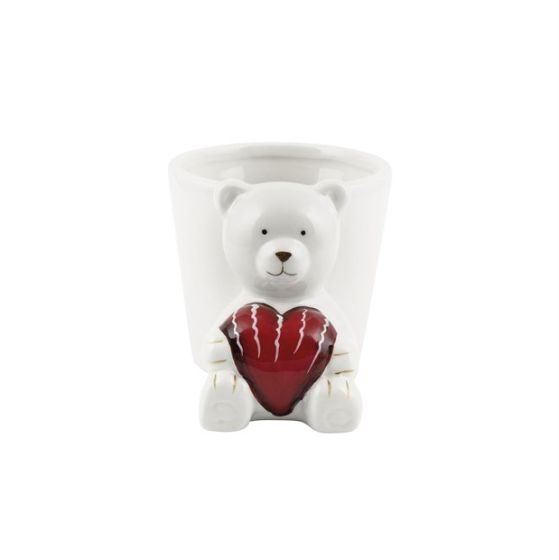VASO CERAMICA ORSETTO CUORE