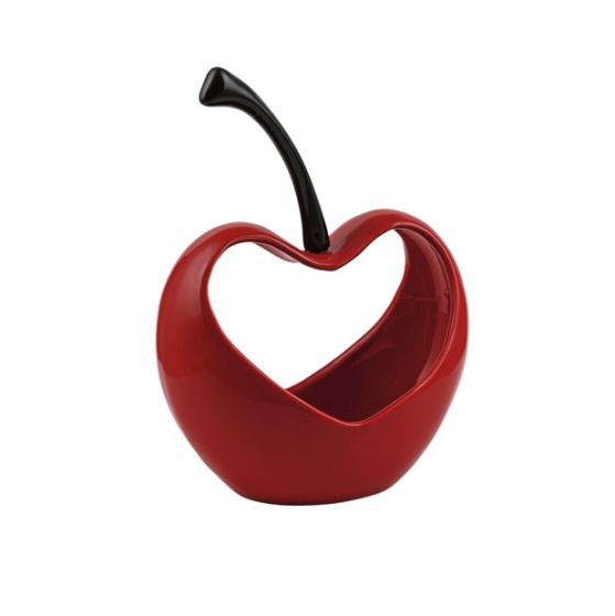 VASO CERAMICA CILIEGIA CUORE ROSSO